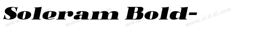 Soleram Bold字体转换 Soleram Bold字体转换